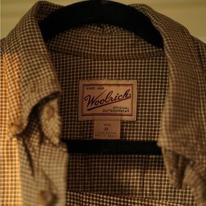 Woolrich Brown Casual Button Down Shirt with Checkered Pattern